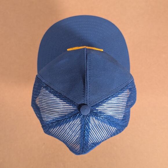 Vintage NAPA Auto Parts Trucker Hat Blue Mesh Snapback Cap Yellow Patch USA - Picture 6 of 6